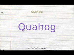 How to pronounce quahog