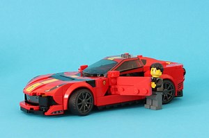LEGO MOC-144264 Modified „Ferrari 812 Competizione“ from LEGO Speed Champions Set 76914 (Speed Champions 2023)