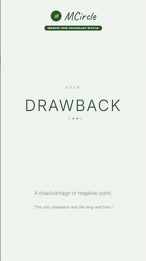 Learn English: What is Drawback? | Vocabulary Shorts