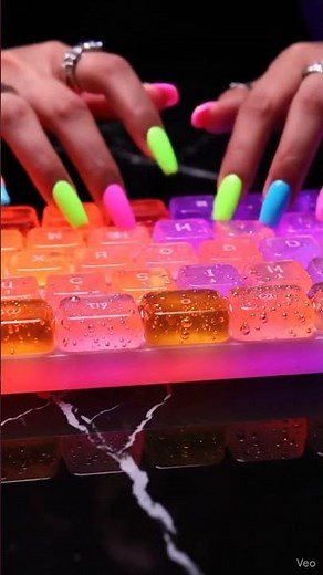 ASMR Luminous Flow — The Lava Lamp Gel Keyboard Experience #shorts #ASMR #googleveo3