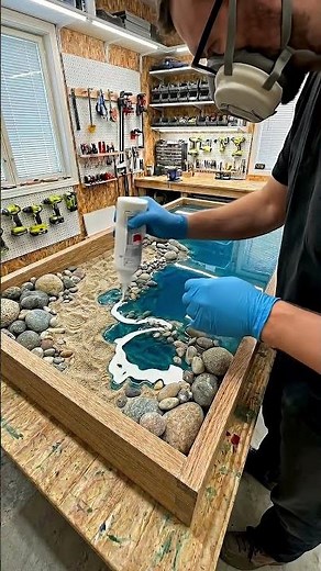 DIY Epic Ocean Wave Epoxy Resin Table Build! 🌊🪵