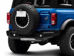 Barricade Bronco HD Plate Style Full Width Rear Bumper with LED Fog Lights FB25421 (21-26 Bronco, Excluding Raptor) - Free Shipping