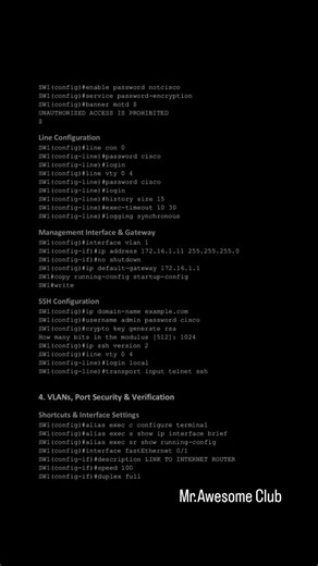 Cisco Router Configuration Commands for Network Engineer....#ccna #itengineer #networking #trending