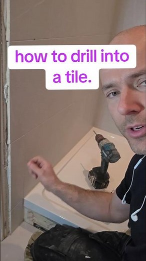 how do you drill into a tile ?? i use the bosch ceramic drill bits, excellent for this job. 👍