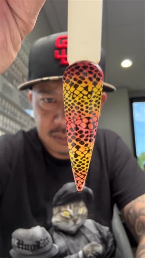 2.5K views · 52 reactions | Using Gelish Transfer Foil Gel & Cream Gel to create this snake skin nail art look. Gelish cream gel has no tacky layer after curing so Transfer Foil Gel can be applied directly after curing. Transfer Foil Gel is also air dry! No need to cure! | Gelish | Facebook