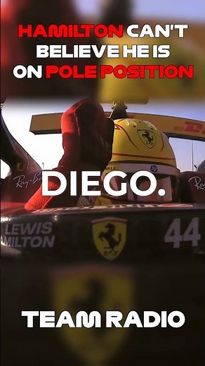 Hamilton's Incredulous Team Radio On First Pole Position With Ferrari #formula1 #lewishamilton