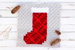 Free Corner to Corner Crochet Stocking Pattern