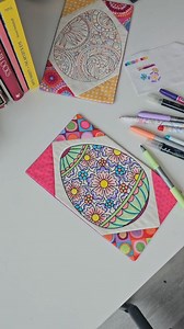 Colouring in with Silvanna! https://swpea.com/products/redwork-eggs-placemat-or-mug-rugs-5x7-6x10-8x12 . . . . . . #colour @drawing #fun #hobby #diy #embroidery | Sweet Pea Machine Embroidery