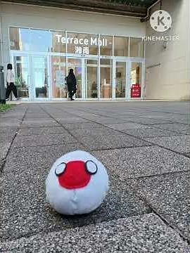 ポーランドボールぬいぐるみと旅