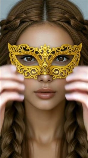 Карнавальная маска в стиле этно. Carnival mask in ethno style. #makeup #aiart #beauty