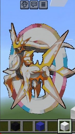 God Pokémon Pixel Art in Minecraft 🔥✨ #Shorts