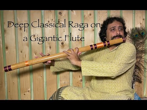 Bass Flute Music Meditative Raga Bilaskhani Todi on Deep Bass Bansuri by Shakthidhar Shank Bansuri#1
