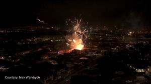 15K views · 123 reactions | View footage of the deadly explosion of illegal aerial fireworks during a New Year’s Eve celebration in Honolulu. The explosion prompted official vows to crack down on the fiery displays and pleas for people to stop using the pyrotechnics that light the skies every year. | Honolulu Civil Beat | Facebook
