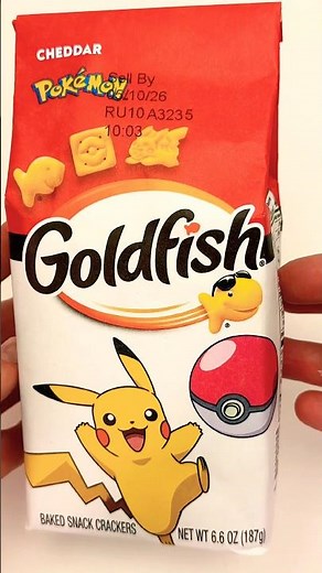 NEW Goldfish POKÉMON Crackers Unboxing ASMR #snacks #goldfish #pokemon #unboxing #food #asmr #fyp