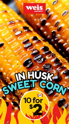 Grill up some corn for your Labor Day picnic, 10 for $2 this week! 🌽 8/28 - 9/3/2025. Shop Now - https://www.weismarkets.com/shop/product/corn/118286 | Weis Markets
