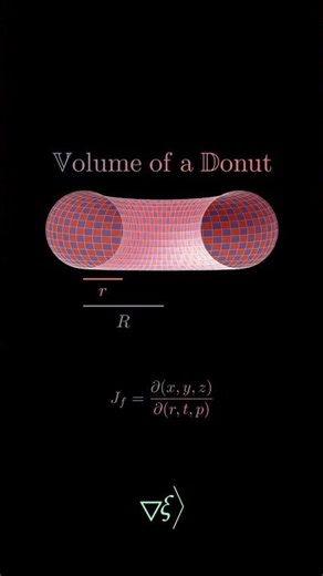 Donut Volume Explained: 3D Animation & Formula! #maths | QuickDigitLab