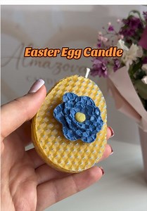 Handmade Beeswax Easter Egg Candle
