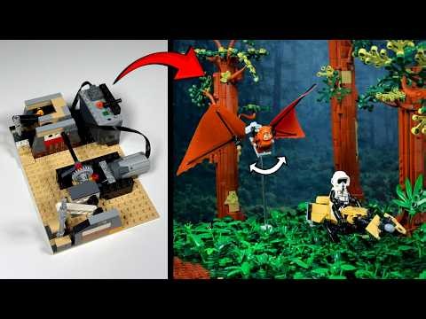 Motorized LEGO Speeder Bike Hunt! | Star Wars Endor MOC #2