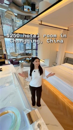 $250 Hotel Room in Chongqing, China 💫 #travel #vlog #china #chinese #hotel #review