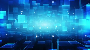 Download Blue Corporate Background Loop,  Blue technology Background Abstract, Corporate Background, Business Commerce And Marketing Concept, AI generated for free