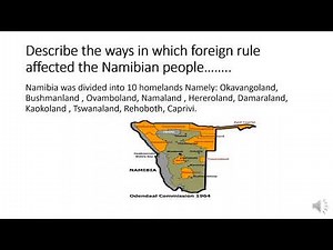 GRADE 4 Namibia before Independence