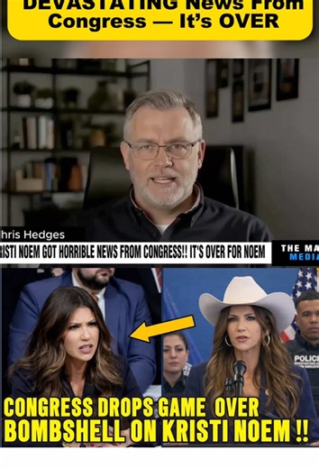 🚨 OMG! Kristi Noem Gets DEVASTATING News From Congress — It’s OVER