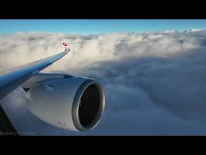 [INAUGURAL TAKEOFF in 4K] Swiss A350-900 - First Flight from Zurich to Dusseldorf (Business Class)
