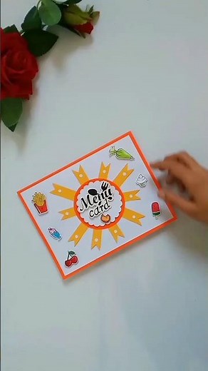 simple and beautiful menu card design ll #menucard #papercraft #cardidea