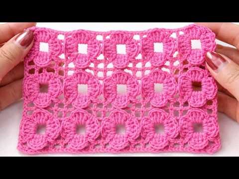 Beautiful Crochet Lace Pattern 🌸 Easy Flower Loop Stitch Tutorial