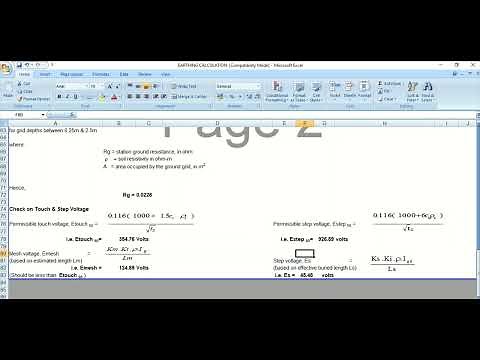 Earthing Grid Design in Excel as per IEEE80 (Part-2)