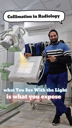 Collimation — the art of shaping X-rays for clarity and care! Reduce dose, improve quality, and protect your patient. Be precise. Be professional. Be ALARA. Collimation is one of the most essential steps in radiographic imaging. It means restricting the X-ray beam only to the area of interest, preventing unnecessary exposure and improving diagnostic quality. Good collimation is not just technique — it’s patient protection and professional responsibility. Why Collimation is Important: ✔️ Reduces
