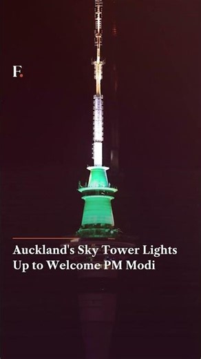 Auckland's Sky Tower Lights Up to Welcome PM Modi | N18G