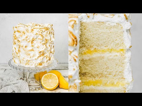 Layer Cake Citron Meringué - Super Moelleux - Lemon curd + Crème mascarpone et Meringue Italienne