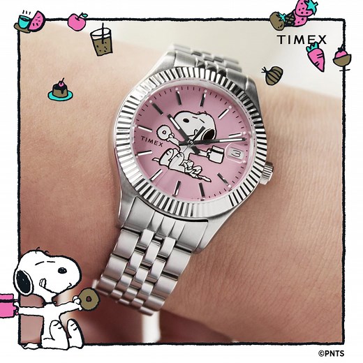 Introducing our new Timex Legacy x Peanuts Bracelet Watch, featuring a playful Snoopy dial designed for everyday wear. | Timex