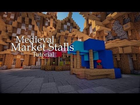 Minecraft Medieval Market Stalls Tutorial