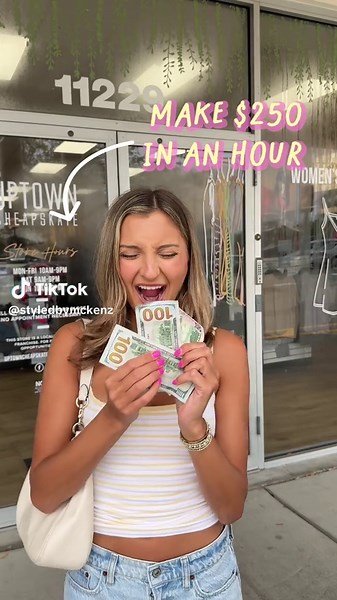 was sick of my overflowing closet so took some things to @Uptown Cheapskate 🌸👗walked out with $250 cash🤑 (they took all but one item) and some cute new items! highly suggest if you’re in Tampa and in need of a spring cleaning! #tampa