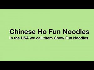 Chinese Ho Fun Noodles from scratch