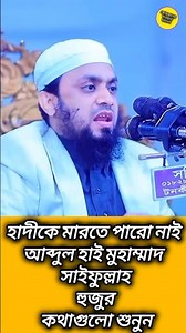 হাদীকে মারতেপারো নাই আব্দুল হাই মোহাম্মদ সাইফুল্লাহ হুজুরওয়াজ কথা গুলোশুনেন#shortvideo#waz #vairal
