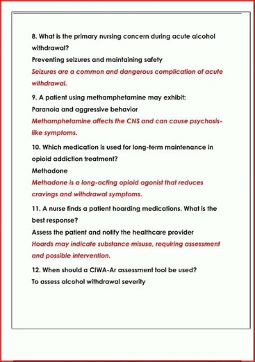 PROPHECY RN SUBSTANCE ABUSE PRACTICE EXAM 1 QUESTIONS AND CORRECT ANSWERS VERIFIED ANSWERS PLUS RATI