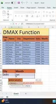 DMAX Formula Trick | Maximum Value with Condition | Excel Hindi