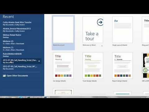 How to Recover My Work & Restart Microsoft Office Word : MS Word & Excel