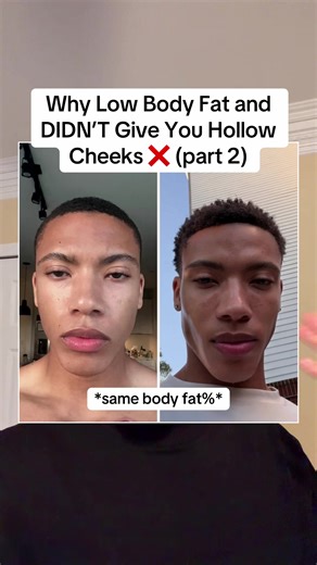 Why Low Body Fat and DIDN’T Give You Hollow Cheeks ‼️ #glowuptips #skincaretips #skincareformen #skincareforwomen #debloat