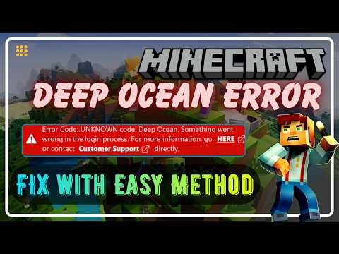 Minecraft Deep Ocean Error Solved – Play Without Issues