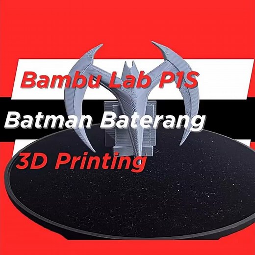 Batman Beyond Baterang Printed on Bambu Lab P1S #3d #3dprinting #epic #bambulab #bambulabp1s #p1s