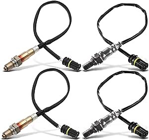 A-Premium O2 Oxygen Sensor Compatible with Mercedes-Benz E320 2003-2005, E500 2003-2006, E55 AMG 2003-2006, SL500 2003-2006, SL55 AMG, SLR McLaren, CLS500, CLS55 AMG, Upstream and Downstream, 4-PC Set