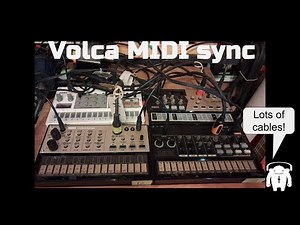 Too many cables? Volca synced MIDI set-up