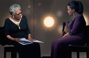 Oprah sets fan straight: she was granted permission to call Maya Angelou by her first name