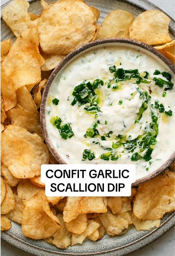 sonia ✫ saltnpepperhere (@sonia.saltnpepperhere) - Confit Garlic Scallion Dip Recipe