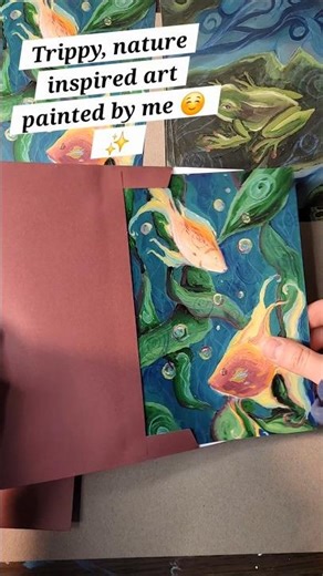 Trippy, Nature inspired art every month ✨️ 💖 #art #acrylic #painting #artclub #printclub