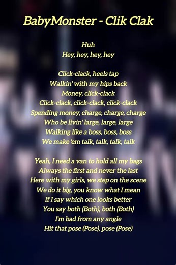 BabyMonster - Click Clak Lyrics and Performance